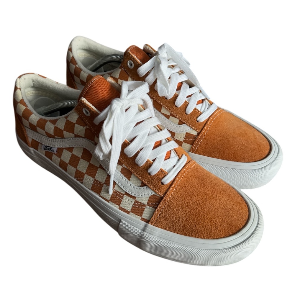 VANS OLD SKOOL PRO SKATE - BURNT ORANGE / WHITE - SIZE 10.5